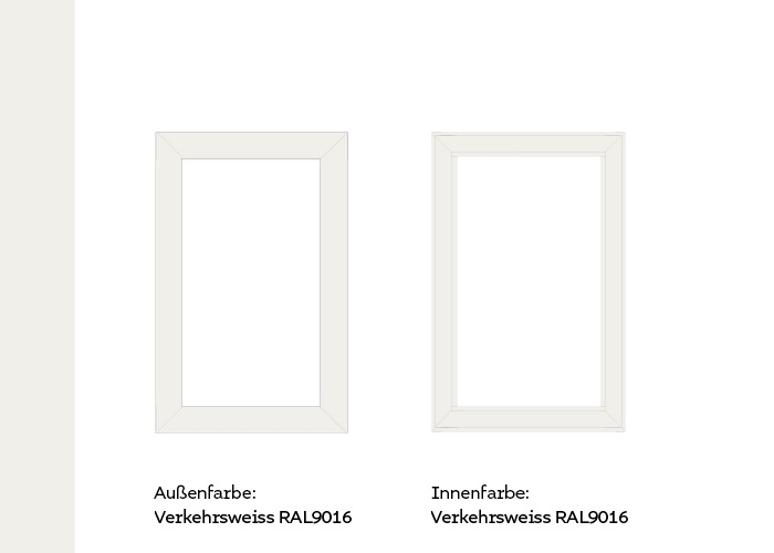 Einteiliges Fenster Alu Therm Slim Weiß