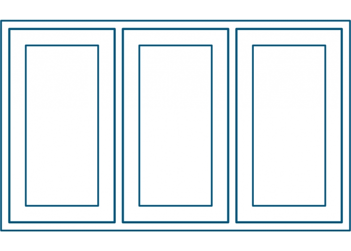 Dreiteiliges Fenster T-Passive Energy MD