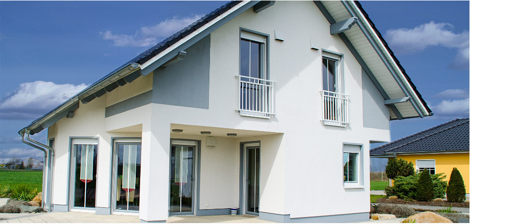 Außenrollläden in einem Einfamilienhaus installiert